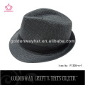 Schwarzes Papier Stroh Fedora Hut Werbe-Design